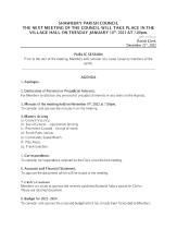 SHAWBURY PARISH COUNCIL -agenda January 2023